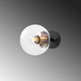 Opviq Atmaca - 10225 Lámpara de pared negra con tapa de cristal